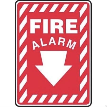 Accuform SAFETY SIGN FIRE ALARM DOWN ARROW MFXG501XT MFXG501XT